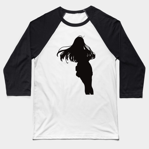 ES7 Vladilena Milize / Lena / Handler One 86 Eighty Six Wallpaper Simple Black and White Silhouette Anime Girls Characters x Animangapoi August 2023 Baseball T-Shirt by Animangapoi